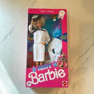1990 Stars and Stripes NAVY BARBIE USN Collector's Barbie Doll Limited Edition